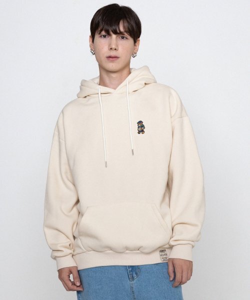 GRAVER（グレーバー）の「[UNISEX]デイジーブーケベア刺繍フードティー_クリーム（パーカー・レディース・アイボリー・SMALL/MEDIUM/LARGE/X-LARGE）」の2枚目の写真