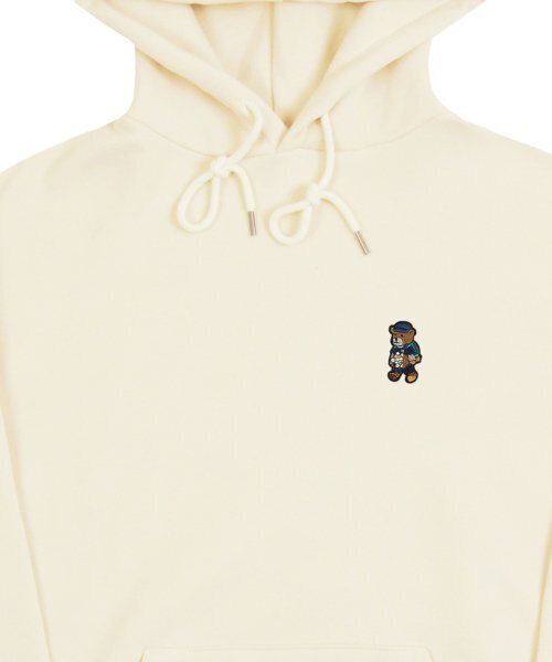GRAVER（グレーバー）の「[UNISEX]デイジーブーケベア刺繍フードティー_クリーム（パーカー・レディース・アイボリー・SMALL/MEDIUM/LARGE/X-LARGE）」の3枚目の写真