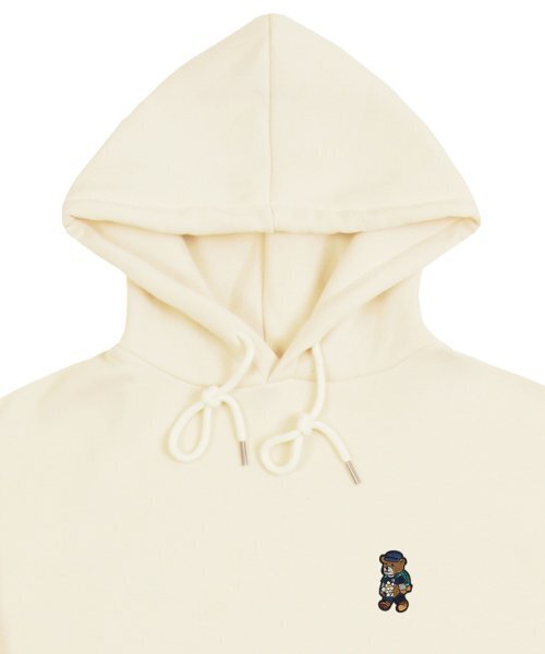 GRAVER（グレーバー）の「[UNISEX]デイジーブーケベア刺繍フードティー_クリーム（パーカー・レディース・アイボリー・SMALL/MEDIUM/LARGE/X-LARGE）」の4枚目の写真