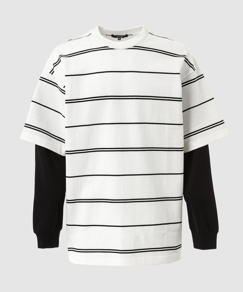 COMME des GARCONS HOMME(コム デ ギャルソン・オム)の「DOUBLED SLEEVES T-SHIRTS(Tシャツ/カットソー・メンズ・ブラック系その他/ベージュ系その他/ホワイト系その他・XL/L/M/S)」の1枚目の写真
