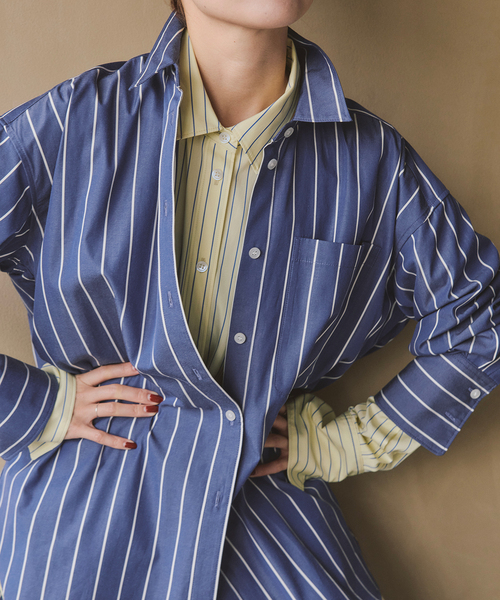 【新品・完売商品】a&m マルチストライプシャツ 36サイズ a&m マルチストライプシャツ（シャツ／ブラウス）｜Spick and Span