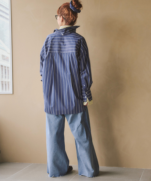 【新品・完売商品】a&m マルチストライプシャツ 36サイズ a&m マルチストライプシャツ | スピック＆スパン(Spick and Span