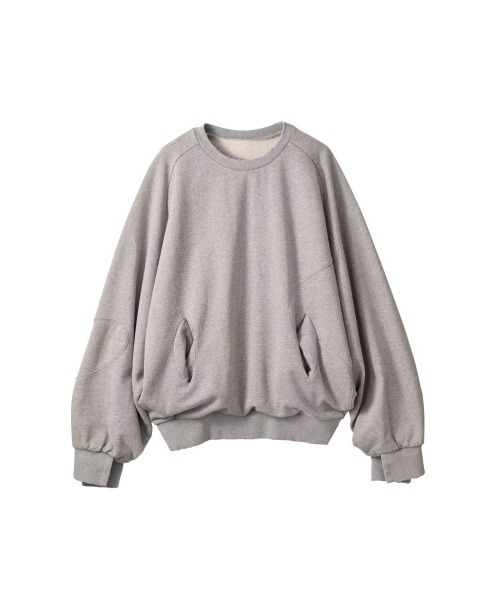 Knuth Marf(クヌースマーフ)の「panelled volume sweatshirt(unisex)(スウェット・レディース・ブラック/グレー・SMALL/MEDIUM)」の1枚目の写真