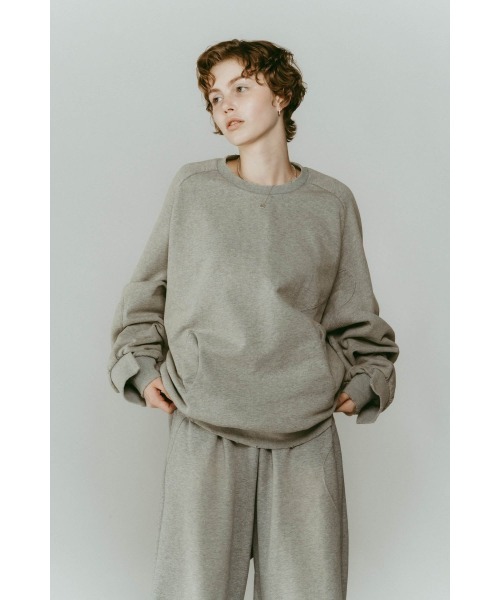 Knuth Marf(クヌースマーフ)の「panelled volume sweatshirt(unisex)(スウェット・レディース・ブラック/グレー・SMALL/MEDIUM)」の8枚目の写真