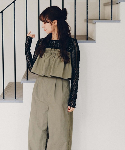 titivate(ティティベイト)の「前後2way切替デザインレーストップス(Tシャツ/カットソー・レディース・オフホワイト/ブラック・S/M/L)」の10枚目の写真