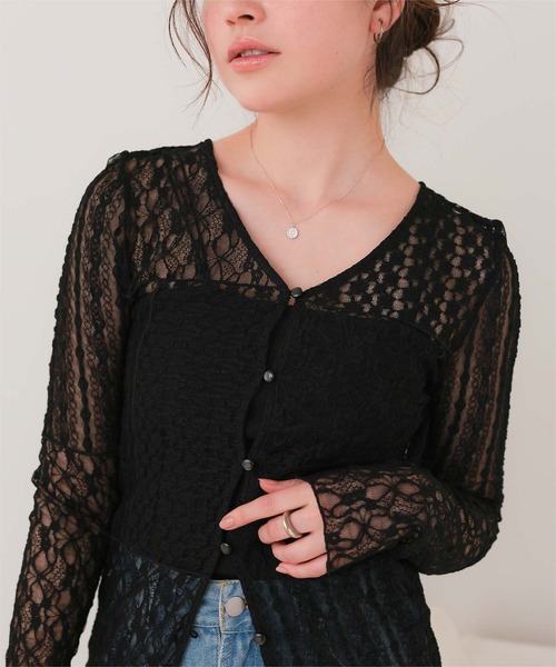 titivate(ティティベイト)の「前後2way切替デザインレーストップス(Tシャツ/カットソー・レディース・オフホワイト/ブラック・S/M/L)」の8枚目の写真