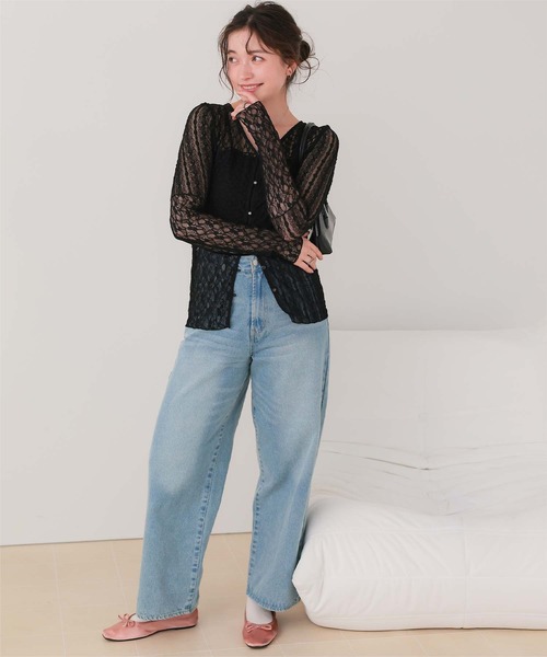 titivate(ティティベイト)の「前後2way切替デザインレーストップス(Tシャツ/カットソー・レディース・オフホワイト/ブラック・S/M/L)」の7枚目の写真