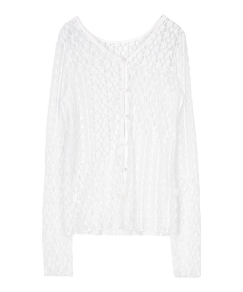 titivate(ティティベイト)の「前後2way切替デザインレーストップス(Tシャツ/カットソー・レディース・オフホワイト/ブラック・S/M/L)」の4枚目の写真