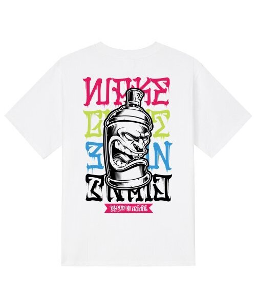 KAN6312(カン6312)の「KTW0065 グラフィティ半袖Tシャツ - ホワイト(Tシャツ/カットソー・メンズ・その他・LARGE/MEDIUM/SMALL/X-LARGE)」の1枚目の写真