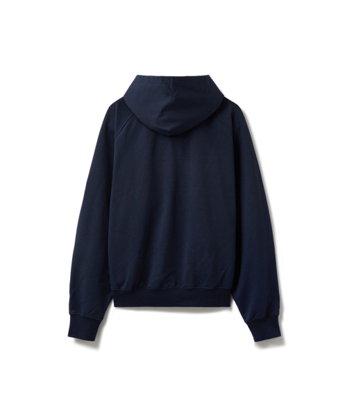 ERER（エルエル）の「Vintage Painted Raglan Hoodie Navy（パーカー・レディース・ネイビー・1/2）」の2枚目の写真