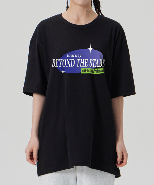 ASTRAL PROJECTION（アストラルプロジェクション）の「[ビヨンド ザ スターズ]コットンルーズフィット半袖Tシャツ_ブラック（Tシャツ/カットソー・メンズ・その他・LARGE/MEDIUM/X-LARGE/XX-LARGE）」の3枚目の写真