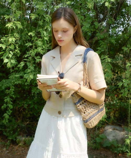 SALON DE YOHN(サロンドヨーン)の「Classic Linen Short Jacket_ Beige(その他アウター・レディース・その他・SMALL/MEDIUM)」の3枚目の写真