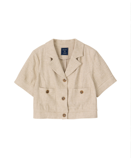 SALON DE YOHN(サロンドヨーン)の「Classic Linen Short Jacket_ Beige(その他アウター・レディース・その他・SMALL/MEDIUM)」の4枚目の写真