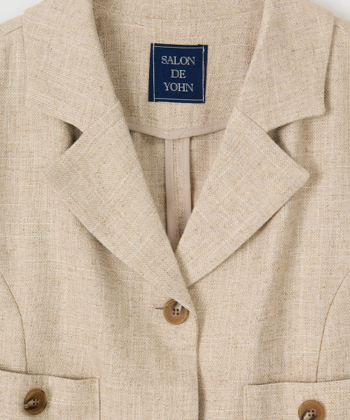 SALON DE YOHN(サロンドヨーン)の「Classic Linen Short Jacket_ Beige(その他アウター・レディース・その他・SMALL/MEDIUM)」の5枚目の写真