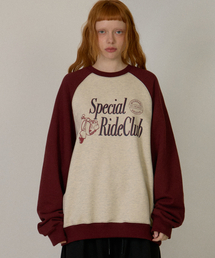 bounDary（バウンダリー）の「オーバーサイズラグランアメリカンヴィンテージスウェット [バーガンディ]（スウェット）」