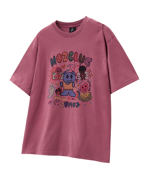 MOZMOZ(モズモズ)の「セキネンピルクマ オーバーサイズ ピグメント 半袖Tシャツ ピンク(Tシャツ/カットソー・レディース・その他・XL/XXL/M)」の4枚目の写真