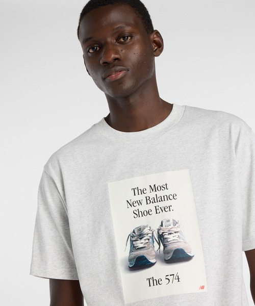 NEW BALANCE(ニューバランス)の「574 ADTシャツ(Tシャツ/カットソー・メンズ・サンドグレー/ブラック/ライトブルー・SMALL/MEDIUM/LARGE/X-LARGE/XX-LARGE)」の10枚目の写真