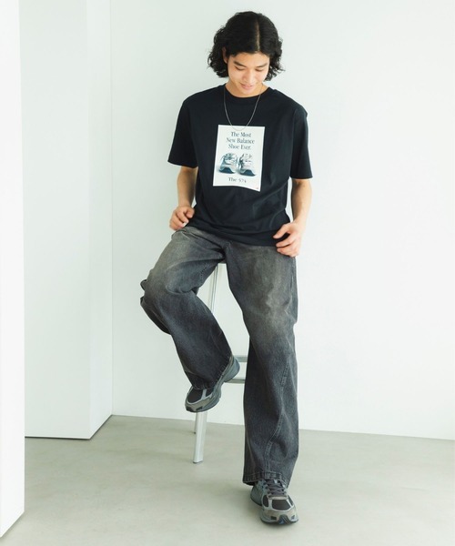 NEW BALANCE(ニューバランス)の「574 ADTシャツ(Tシャツ/カットソー・メンズ・サンドグレー/ブラック/ライトブルー・SMALL/MEDIUM/LARGE/X-LARGE/XX-LARGE)」の21枚目の写真