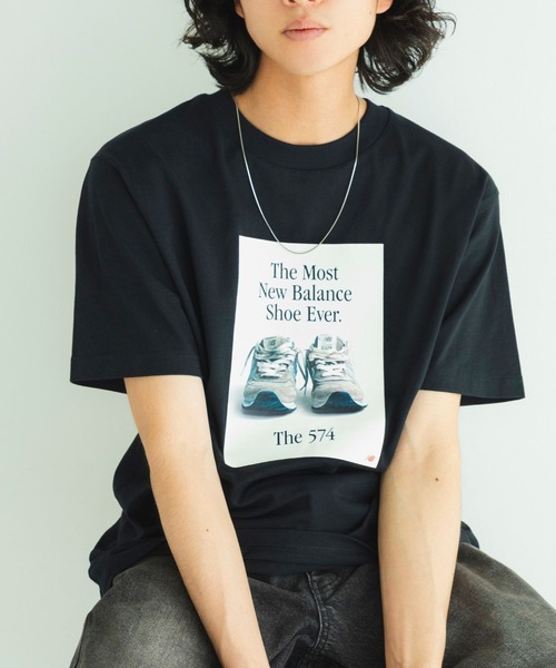 NEW BALANCE(ニューバランス)の「574 ADTシャツ(Tシャツ/カットソー・メンズ・サンドグレー/ブラック/ライトブルー・SMALL/MEDIUM/LARGE/X-LARGE/XX-LARGE)」の20枚目の写真