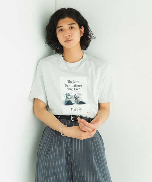 NEW BALANCE(ニューバランス)の「574 ADTシャツ(Tシャツ/カットソー・メンズ・サンドグレー/ブラック/ライトブルー・SMALL/MEDIUM/LARGE/X-LARGE/XX-LARGE)」の5枚目の写真