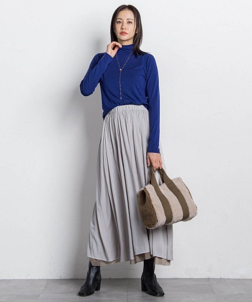 LAUTREAMONT（ロートレアモン）の「パウダーサテンリバーシブルスカート（スカート・レディース・ブラック/ベージュ・9号）」の15枚目の写真