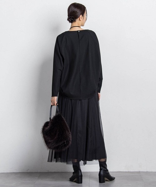 LAUTREAMONT（ロートレアモン）の「パウダーサテンリバーシブルスカート（スカート・レディース・ブラック/ベージュ・9号）」の13枚目の写真