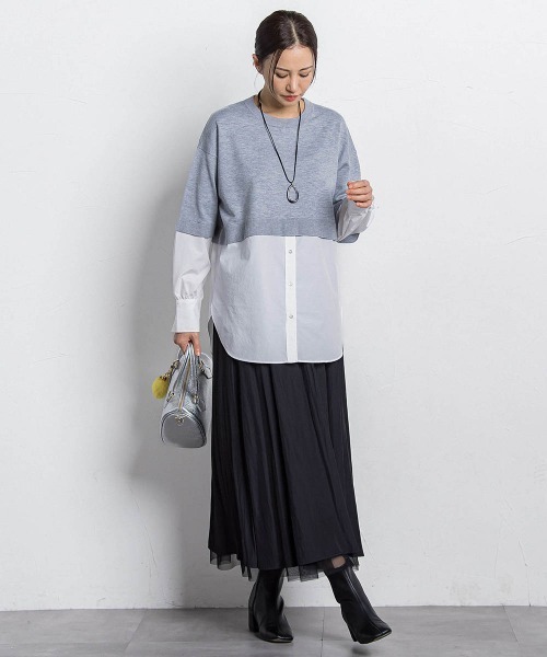 LAUTREAMONT（ロートレアモン）の「パウダーサテンリバーシブルスカート（スカート・レディース・ブラック/ベージュ・9号）」の21枚目の写真