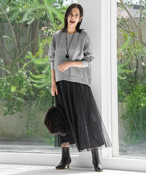 LAUTREAMONT（ロートレアモン）の「パウダーサテンリバーシブルスカート（スカート・レディース・ブラック/ベージュ・9号）」の8枚目の写真