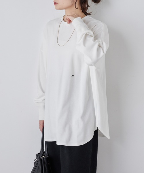 PUAL CE CIN（ピュアルセシン）の「万能レイヤードカットソー（Tシャツ/カットソー・レディース・ブラック/オフホワイト/ブラック系その他・FREE）」の8枚目の写真