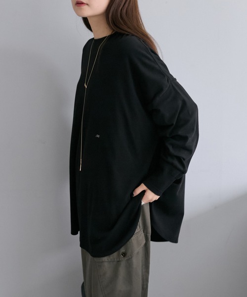 PUAL CE CIN（ピュアルセシン）の「万能レイヤードカットソー（Tシャツ/カットソー・レディース・ブラック/オフホワイト/ブラック系その他・FREE）」の18枚目の写真