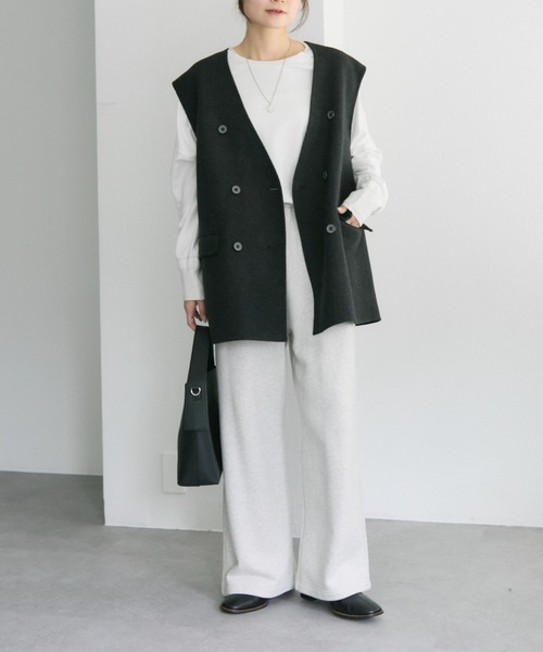 PUAL CE CIN（ピュアルセシン）の「万能レイヤードカットソー（Tシャツ/カットソー・レディース・ブラック/オフホワイト/ブラック系その他・FREE）」の15枚目の写真