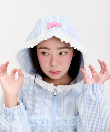 NEFNEF（ネフネフ）の「lace frill jumper_blue（その他アウター）」
