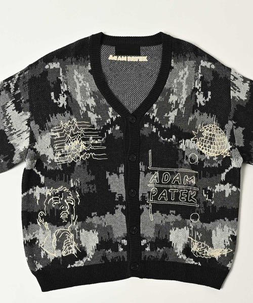 ADAM PATEK(アダムパテック)の「【ADAMPATEK/アダムパテック】mad embroidered fade knit cardigan ジャガードニットカーディガン(カーディガン/ボレロ・メンズ・ブラウン/グレー・1/2)」の14枚目の写真