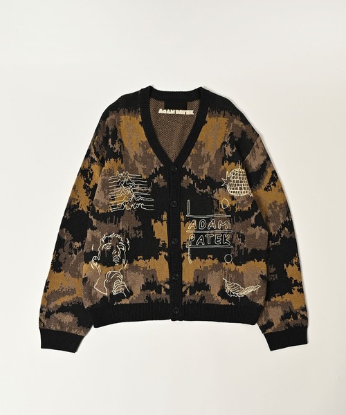 ADAM PATEK(アダムパテック)の「【ADAMPATEK/アダムパテック】mad embroidered fade knit cardigan ジャガードニットカーディガン(カーディガン/ボレロ・メンズ・ブラウン/グレー・1/2)」の11枚目の写真