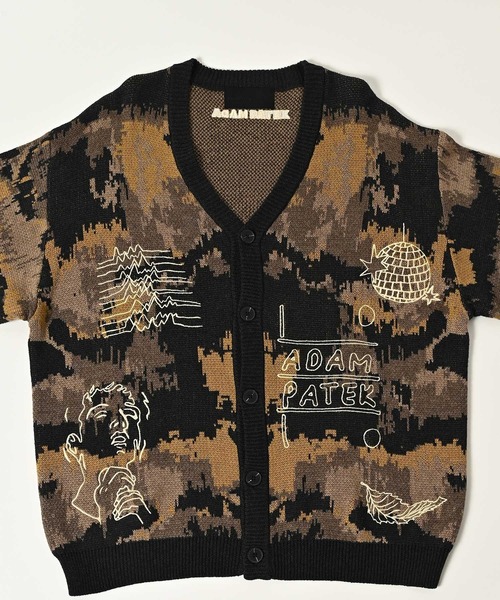 ADAM PATEK(アダムパテック)の「【ADAMPATEK/アダムパテック】mad embroidered fade knit cardigan ジャガードニットカーディガン(カーディガン/ボレロ・メンズ・ブラウン/グレー・1/2)」の8枚目の写真