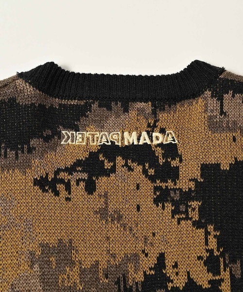 ADAM PATEK(アダムパテック)の「【ADAMPATEK/アダムパテック】mad embroidered fade knit cardigan ジャガードニットカーディガン(カーディガン/ボレロ・メンズ・ブラウン/グレー・1/2)」の16枚目の写真