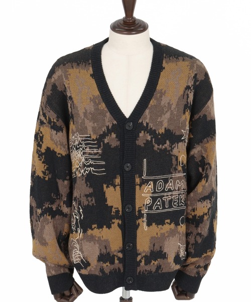 ADAM PATEK(アダムパテック)の「【ADAMPATEK/アダムパテック】mad embroidered fade knit cardigan ジャガードニットカーディガン(カーディガン/ボレロ・メンズ・ブラウン/グレー・1/2)」の17枚目の写真