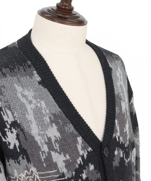 ADAM PATEK(アダムパテック)の「【ADAMPATEK/アダムパテック】mad embroidered fade knit cardigan ジャガードニットカーディガン(カーディガン/ボレロ・メンズ・ブラウン/グレー・1/2)」の21枚目の写真