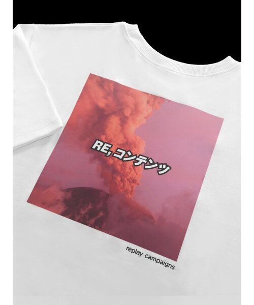 replaycontainer(リプレイコンテナ)の「new replay campaign 1/2 tee (magenta)(Tシャツ/カットソー・メンズ・その他・FREE)」の1枚目の写真