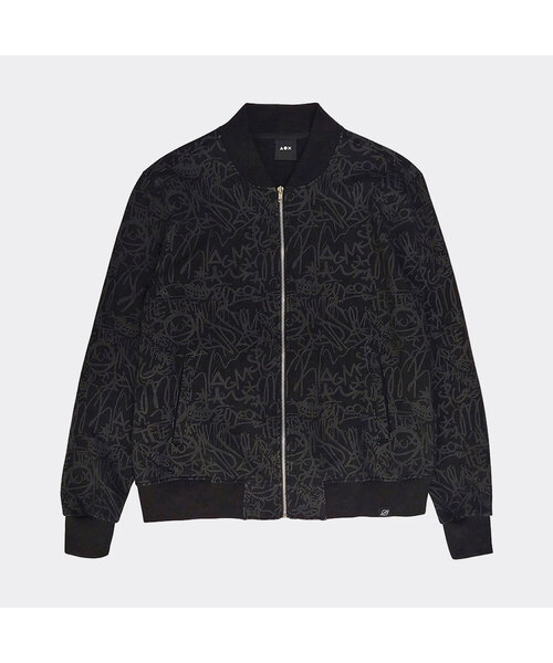 Graffiti bomber jacket(Black)