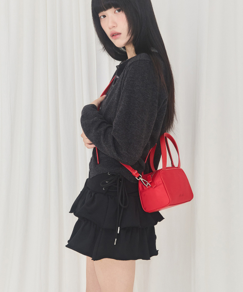 Mini Square Tote Bag_Nylon (Red) 