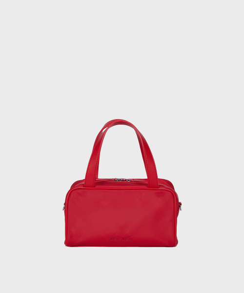 ALKI ALKA（アルキアルカ）の「Mini Square Tote Bag_Nylon (Red)（トートバッグ・レディース・レッド・FREE）」の3枚目の写真