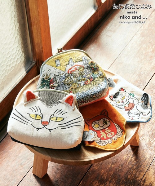 ねこまたごよみ】コラボ タオルハンカチ（ハンカチ/ハンドタオル