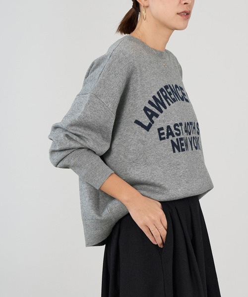 MICA&DEAL（マイカ＆ディール）の「ロゴウールジャガードニット（ニット/セーター・レディース・ブラウン/グレー・FREE）」の4枚目の写真