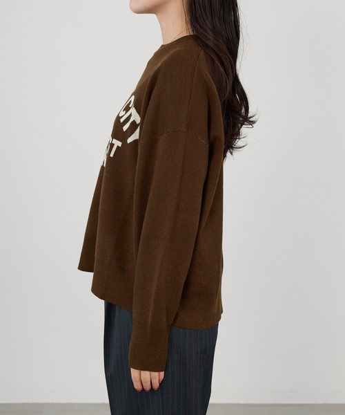 MICA&DEAL（マイカ＆ディール）の「ロゴウールジャガードニット（ニット/セーター・レディース・ブラウン/グレー・FREE）」の16枚目の写真