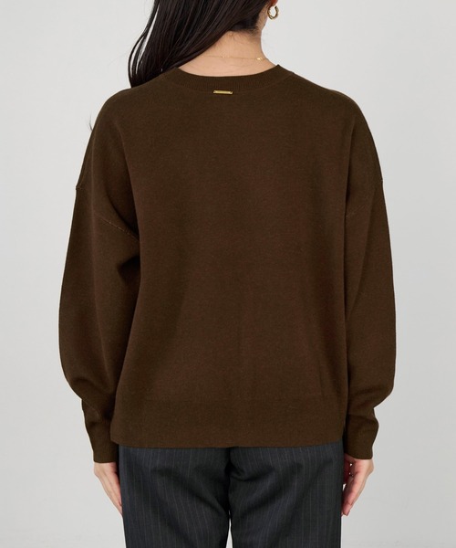 MICA&DEAL（マイカ＆ディール）の「ロゴウールジャガードニット（ニット/セーター・レディース・ブラウン/グレー・FREE）」の17枚目の写真