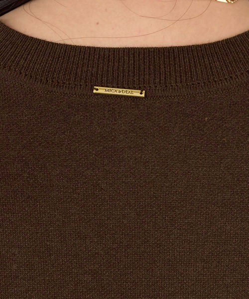 MICA&DEAL（マイカ＆ディール）の「ロゴウールジャガードニット（ニット/セーター・レディース・ブラウン/グレー・FREE）」の19枚目の写真
