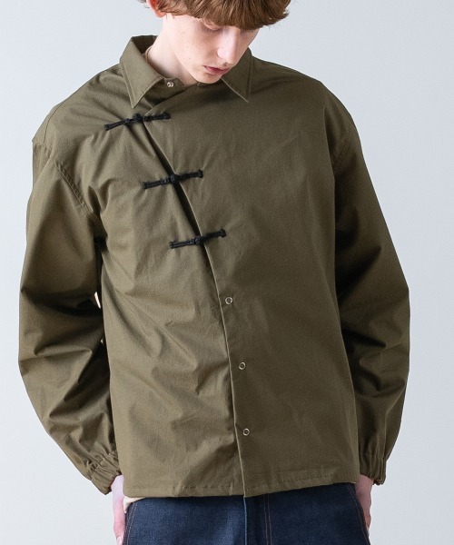 rehacer（レアセル）の「rehacer : KUNG-FU Twill Box Shirt / カンフーツイルボックスシャツ（シャツ/ブラウス・メンズ・オリーブ/ブラック・X-LARGE/LARGE/MEDIUM/SMALL）」の19枚目の写真