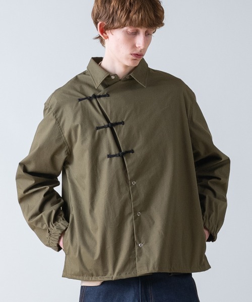 rehacer（レアセル）の「rehacer : KUNG-FU Twill Box Shirt / カンフーツイルボックスシャツ（シャツ/ブラウス・メンズ・オリーブ/ブラック・X-LARGE/LARGE/MEDIUM/SMALL）」の12枚目の写真