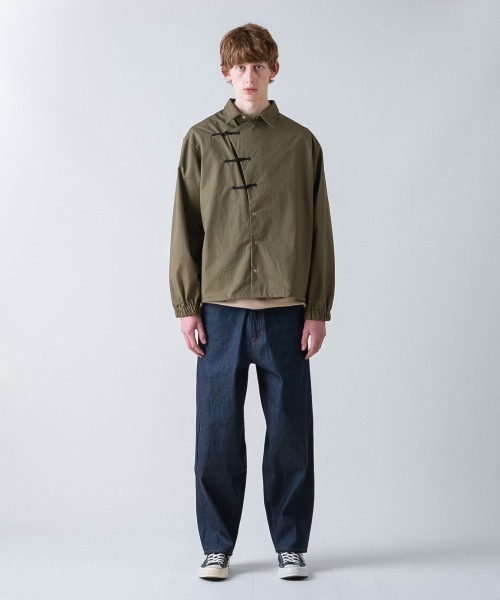rehacer（レアセル）の「rehacer : KUNG-FU Twill Box Shirt / カンフーツイルボックスシャツ（シャツ/ブラウス・メンズ・オリーブ/ブラック・X-LARGE/LARGE/MEDIUM/SMALL）」の14枚目の写真